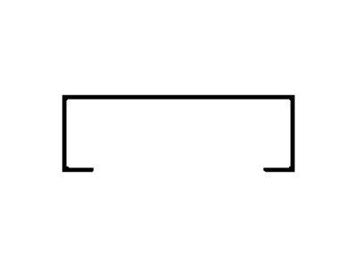 Canal liso 25 mm x 75 mm
